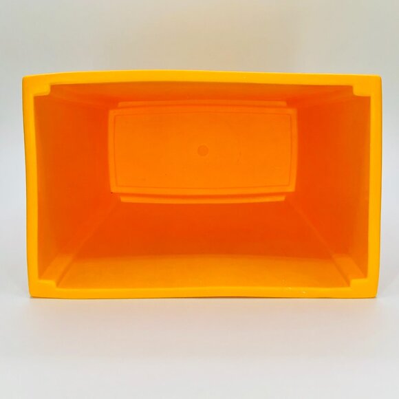 Vintage 60s STERILITE Yellow Plastic Trash Can: Triple Silver Starburst - MCM - Picture 6 of 13